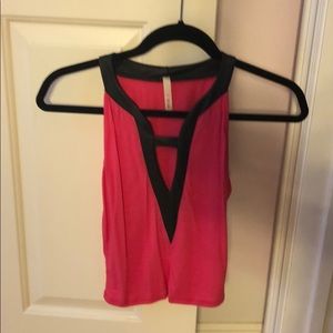 Hot pink cropped top